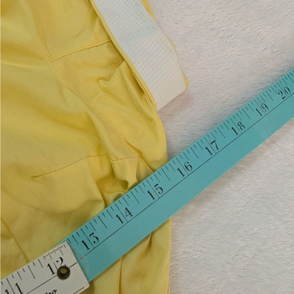 Jones Vintage Yellow & White Collared Short Sleeve Dress - Size 8 (Vintage) - Picture 7 of 9